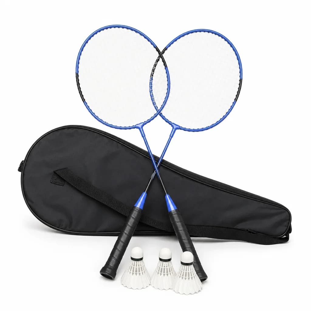 Badminton Racket Set of 2 with Shuttlecocks and Bag