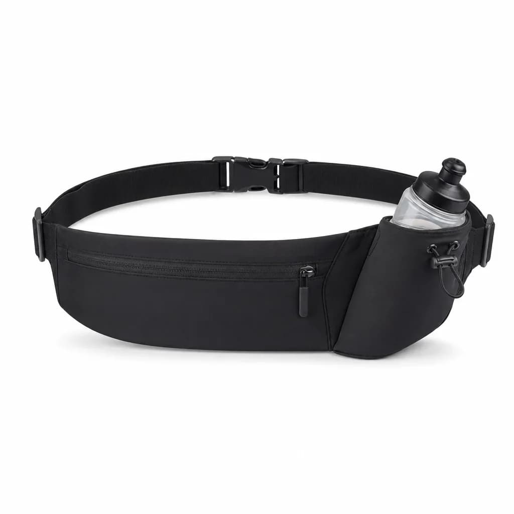 Running Waist Belt with Phone Pocket and Bottle Holder